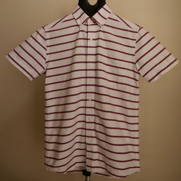 Saturdays Surf NYC Striped Short Sleeve Button Down - Picture 1 of 9